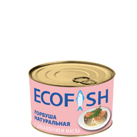 Горбуша натуральная с добавлением масла ECOFISH ГОСТ ПРЕДЗАКАЗ