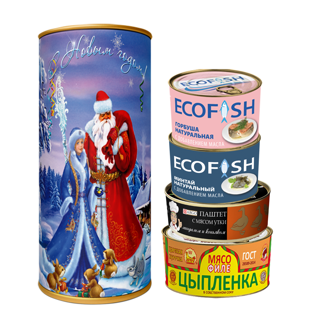 Новогодний подарочный набор №24 в ТУБУСЕ