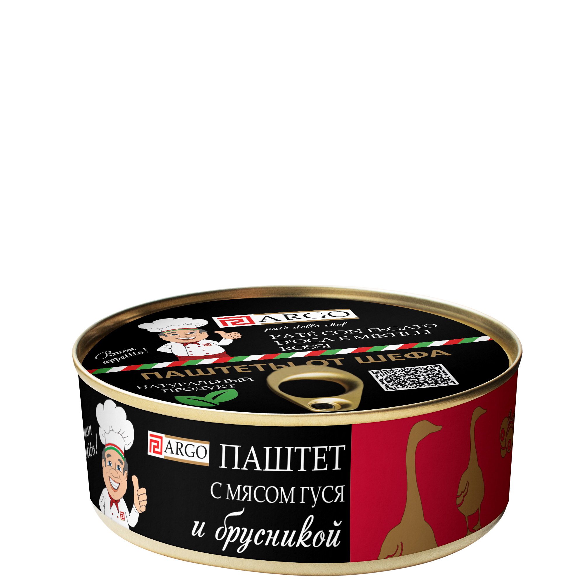 Паштет с мясом гуся и брусникой Pate’ dello chef 250г