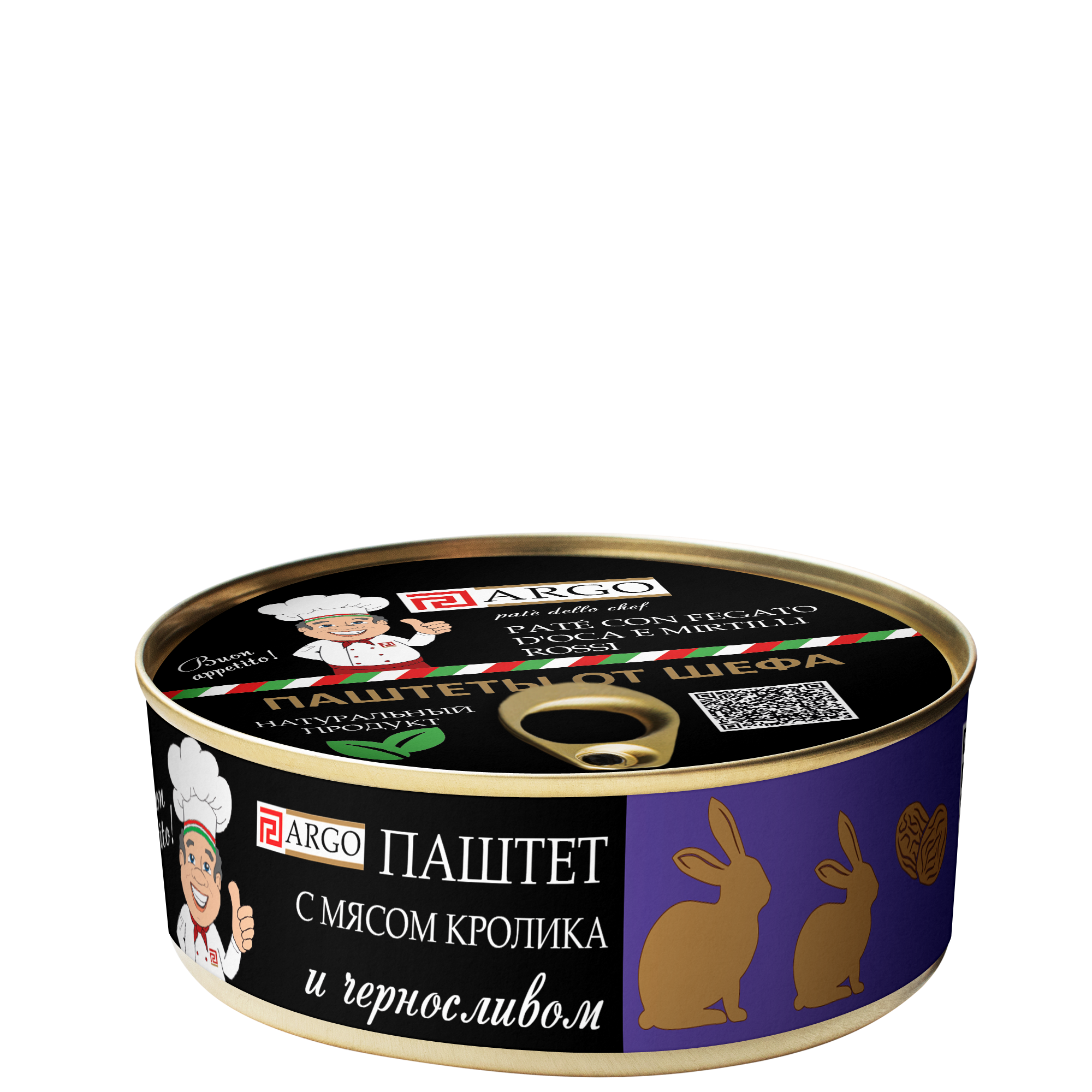 Паштет с мясом кролика и черносливом Pate’ dello chef 250г