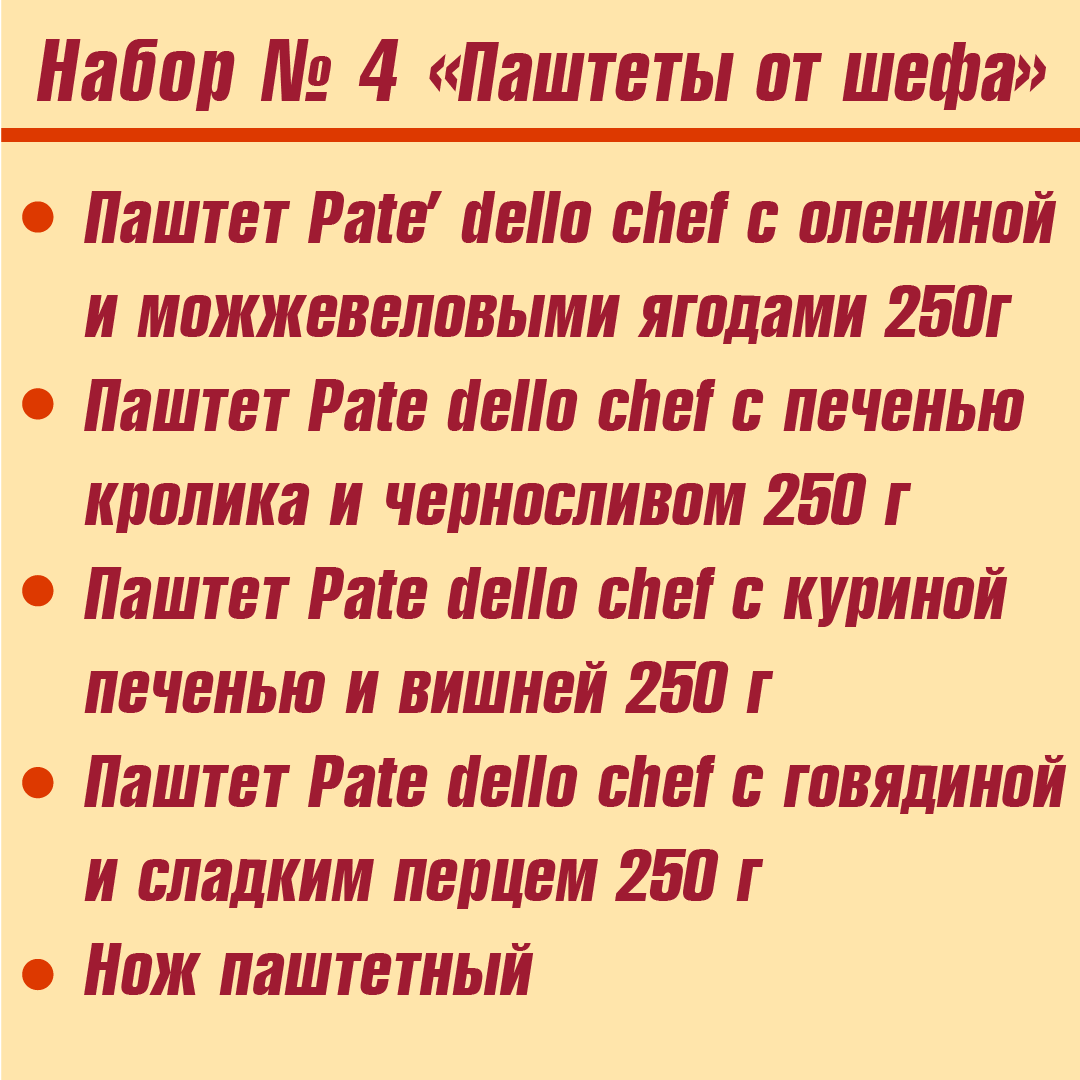 Набор №4 Паштеты от шефа