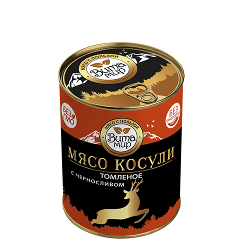 Мясо косули томлёное с черносливом ВитаМир 340г УЦЕНЕННЫЙ ТОВАР